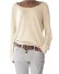 Lockeres Damen-T-Shirt mit langen Ärmeln beige