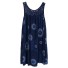 Lockeres Sommerkleid mit Muster dunkelblau