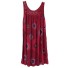 Lockeres Sommerkleid mit Muster weinrot