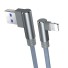 Lomený dátový kábel pre Apple Lightning na USB sivá