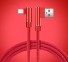 Lomený kábel pre USB na Micro USB červená