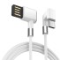 Lomený kabel USB na Micro USB / USB-C bílá
