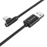 Lomený kabel USB na USB-C / Micro USB / Lightning černá