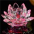 Lotus de cristal decorativ roz