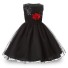 Luksusowa sukienka dziewczęca z kwiatkiem J3238 czarny
