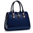 Luksusowa torebka damska ze wzorem ze sztucznej skóry J3154 ciemnoniebieski