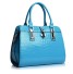 Luksusowa torebka damska ze wzorem ze sztucznej skóry J3154 jasnoniebieski