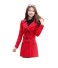 Luksusowy płaszcz damski Megan J2561 czerwony