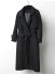 Luksusowy płaszcz zimowy damski A1453 czarny