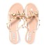 Luxuriöse Damen-Flip-Flops beige