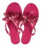 Luxuriöse Damen-Flip-Flops dunkelrosa