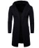 Luxuriöser Herren-Cardigan mit Kapuze J1379 schwarz