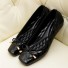 Luxus bőr balerina cipő J1987 fekete