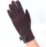 Luxusné dámske rukavice s mašľou J2916 hnedá