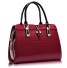 Luxusní dámská kabelka se vzorem z umělé kůže J3154 vínová