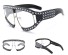 Luxusní dámské brýle J2914 černá/čirá čočka
