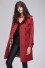Luxusní dámský kabát J1982 červená