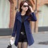 Luxusní dámský kabát Megan J2561 tmavě modrá