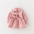 Luxusní dívčí kabát J1984 růžová
