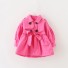 Luxusní dívčí kabát J1984 tmavě růžová