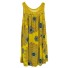 Luźna letnia sukienka z wzorem żółty