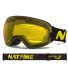 Lyžařské brýle se zrcadlovým efektem Brýle na lyžování a snowboard s ochranou UV400 Lyžařské brýle na helmu proti mlžení 17,8 x 9,8 cm žlutá