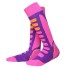 Lyžařské dlouhé ponožky pro muže i ženy Zimní termo ponožky Silné teplé ponožky na lyže a snowboard fialová