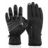 Lyžiarske vodeodolné unisex rukavice Zimné rukavice s touchscreen funkciou pre mužov aj ženy Zateplené rukavice na zimu Rukavice na lyže a snowboard čierna
