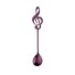 Lyžička husľový kľúč fialová