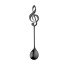 Lžička houslový klíč černá