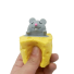Mačkací hračka myška v sýru šedá