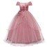 Mädchen-Abschlussballkleid N149 rosa