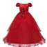 Mädchen-Abschlussballkleid N149 rot