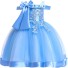 Mädchen-Abschlussballkleid N161 hellblau