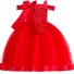 Mädchen-Abschlussballkleid N161 rot