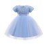 Mädchen-Abschlussballkleid N175 hellblau