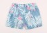 Mädchen-Shorts mit Flamingo-Print J2490 blau