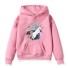 Mädchen-Sweatshirt mit Einhorn rosa