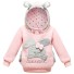 Mädchen-Sweatshirt mit Hase rosa