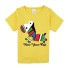 Mädchen-T-Shirt - Buntes Pferd J2497 gelb