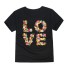 Mädchen-T-Shirt LOVE J3289 schwarz