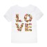 Mädchen-T-Shirt LOVE J3289 weiß