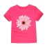 Mädchen-T-Shirt mit Blumendruck J3489 rosa