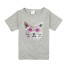 Mädchen-T-Shirt mit einer Katze J465 J