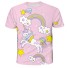 Mädchen-T-Shirt mit Einhorn B1469 A