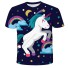 Mädchen-T-Shirt mit Einhorn B1469 D