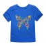 Mädchen-T-Shirt mit Schmetterling J3290 dunkelblau