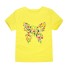 Mädchen-T-Shirt mit Schmetterling J3290 gelb