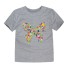 Mädchen-T-Shirt mit Schmetterling J3290 grau