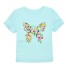 Mädchen-T-Shirt mit Schmetterling J3290 hellblau